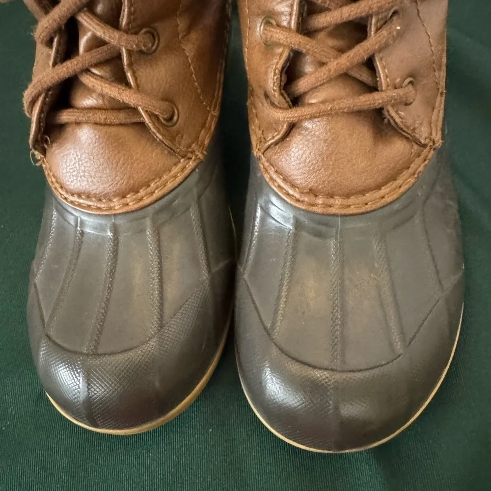 Brown and Dark Gray Sperry’s Size 1